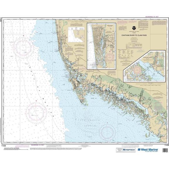 Maptech&reg; NOAA Recreational Waterproof Chart-Chatham River to Clam Pass; Naples Bay; Everglades Harbor, 11429 image number 0