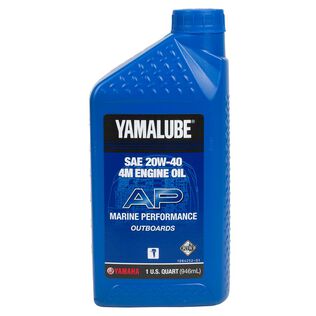Yamalube 4M 20W-40 4 Stroke Conventional Marine Engine Oil, Quart