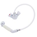 Trinidad Head/Shower Combo Faucet Classic Warm White Sprayer No Teeth, 10' White Rubber Hose Chrome/Warm White image number 1