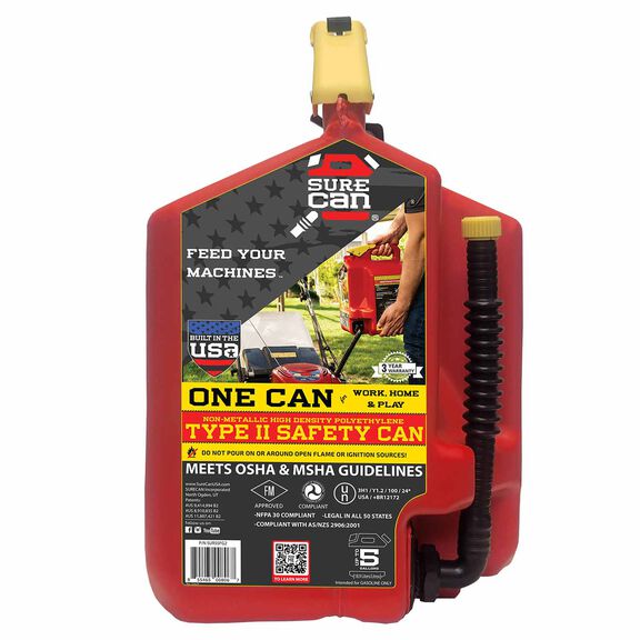 5 Gallon Spill Free Type II Safety Can for Gasoline image number 1