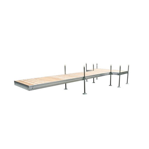 T-Shaped Aluminum Frame with Cedar Decking Complete Dock Packages image number 2