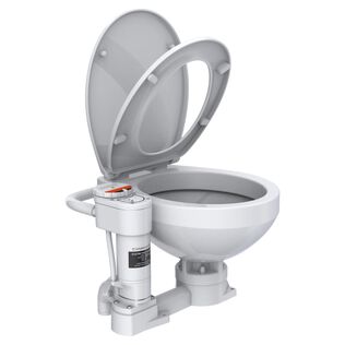 COMMODORE CM2RMT Twist Flush Electric Marine Toilet Boating Head &ndash; 12V, Integrated Flush Pump