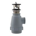 1-1/2" Drain, Flip Trap Sink Drain with Overflow, 1-1/4"-M Thread Brushed Nickel image number 1