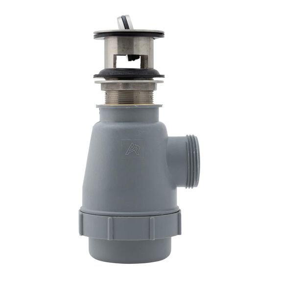 1-1/2" Drain, Flip Trap Sink Drain with Overflow, 1-1/4"-M Thread Brushed Nickel image number 1