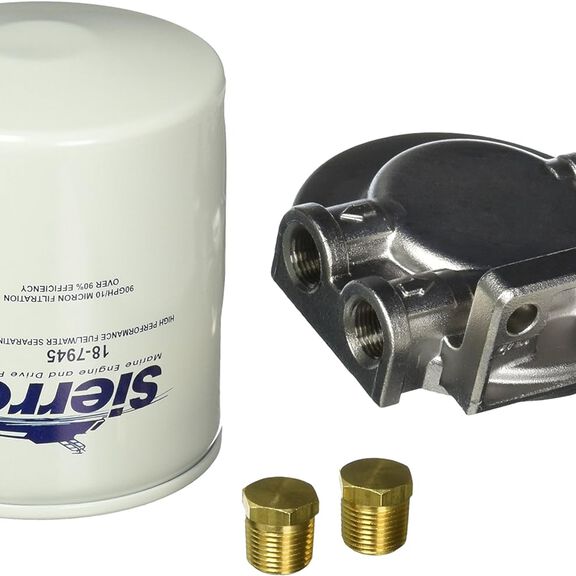 Sierra 18-7985-1 Fuel Filter/Water Separator Kit 3/8" Stainless Steel, Tall image number 1
