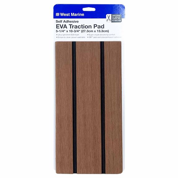 EVA Foam Traction Pad Faux Teak 10.75" x 5.25" image number 0
