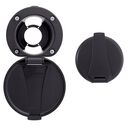 Recessed Cup & Lid Set All Plastic Black image number 0