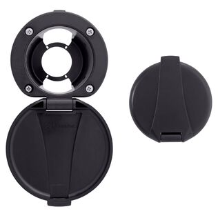 Recessed Cup & Lid Set All Plastic Black