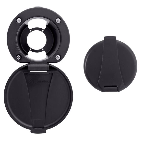Recessed Cup & Lid Set All Plastic Black image number 0