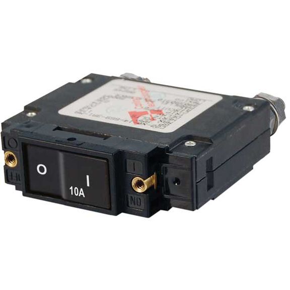C-Series Flat Rocker 10A Circuit Breaker, Single Pole image number 0