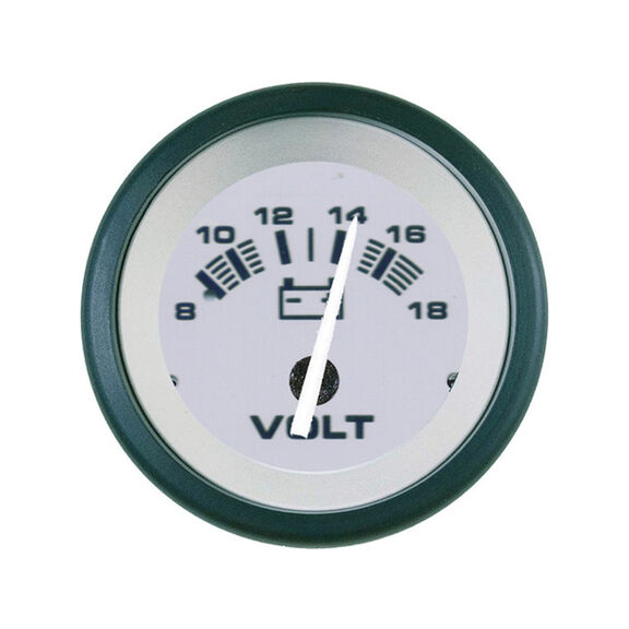 Driftwood Series Voltmeter Gauge, 8-18V image number 0