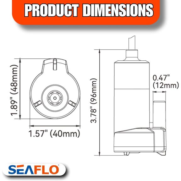 SEAFLO 12V 4 GPM Stainless Steel Submersible Pump image number 8