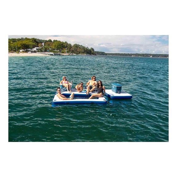 Floating Rec Mesh Dock Kit 10' x 8' x 8" Inflatable Platform and 5' x 4' x 8" Inset Platform image number 4