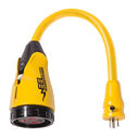 Marinco EEL Shore Power Pigtail Adapter, 15 Amp 125V Male to 30A 125V Female image number 0