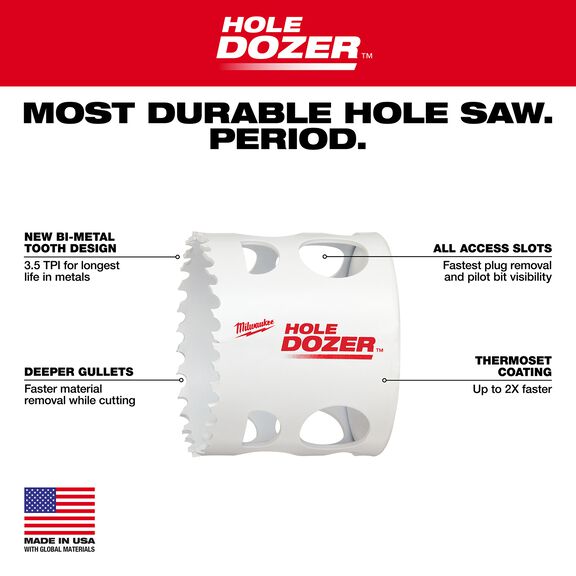 HOLE DOZER&trade;  Bi-Metal Hole Saw Kit, 20 Piece image number 1