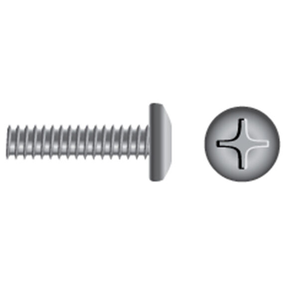 Stainless Steel Phillips Pan-Head Coarse Thread Machine Screws image number 0