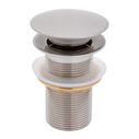 1-3/4" Drain, Touch Drain with Cover no Overflow, Straight, 1-1/4"-M Thread Brushed Nickel image number 0