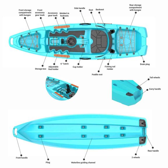Tide Runner 8.8 Sit-On-Top Kayak image number 7