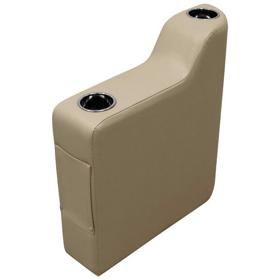 Wise DLX3009-207 DLX Series Pontoon Left Radius Arm Rest - Neutral image number 0
