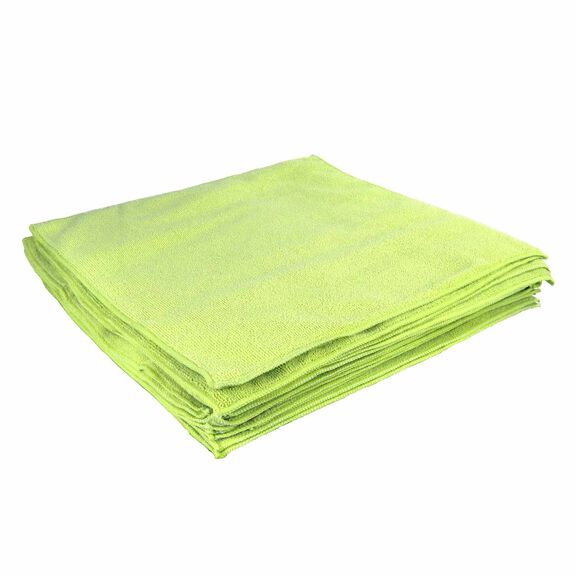 Microfiber Cleaning Cloths - Green 16" x 16", 20-Pack Bulk Box image number 0