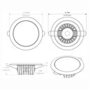 Mirage Flush Mount LED Down Lights, 380 Lumen, White Finish image number 8