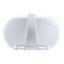 Aidack Transom Shower Hot/Cold Mixer, Chrome Cup & Lid, Hammer-Head Arctic White Sprayer, 10' White Rubber Hose, Chrome Aidack Handle image number 7