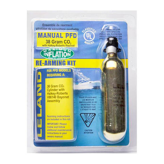 Inflatable Life Jacket Rearming Kit, Manual, 38 g., 1/2" Bayonet image number 0