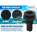 SEAFLO 5/8" Thru Hull Fitting with Check Valve Black image number 3