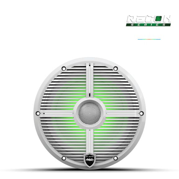 Wet Sounds RECON 8 XW-W RGB 8-inch High Output Component Style Coaxial Speakers with XW-White RGB Grilles image number 1