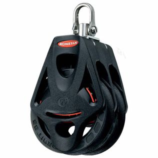 Series 55 Orbit BB Double Block with Becket, Swivel Mount