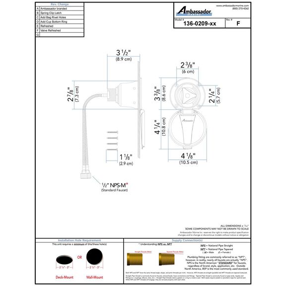 Trinidad Recessed Control Valve Cold Only, Black Cup & Lid, Chrome Trinidad Handle image number 3