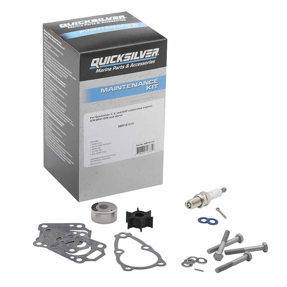 Quicksilver 8M0181315 Outboard Service Kit, Mercury, 4-6hp Carbureted image number 0