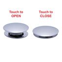 1-3/4" Drain, Touch Trap Sink Drain with Cover no Overflow, 1-1/4" & 1-1/2" Hose Barb Chrome image number 2