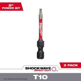 SHOCKWAVE&trade; 2" T10 Impact Bit, 2 Pack