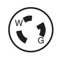 20 Amp 125 Volt Locking Plug, Industrial Grade, Grounding, Corrosion-Resistant, NEMA L5-20P, 2P, 3W image number 3