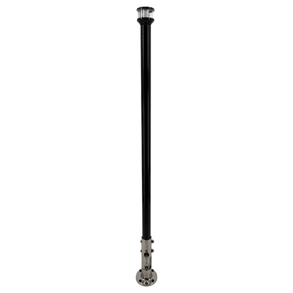36" Manually Folding Light Post with 316 Stainless Steel Base & LTBLED12C5 Navigation Light - Black image number 0
