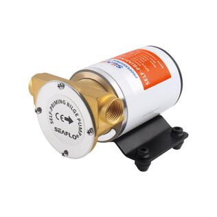 SEAFLO Marine 8 GPM Self-Priming Impeller Bilge Pump, 12V, Heavy-Duty, Reversible Flow