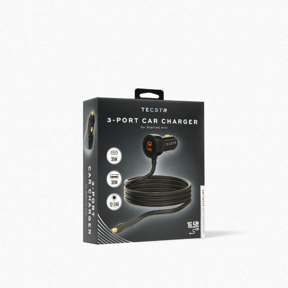 TECSTR Starlink Mini Car Charger  16.5 ft image number 3