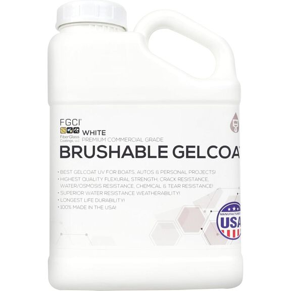 Brushable White Gelcoat, Gallon Kit image number 1