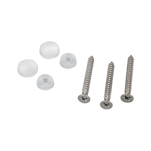 White Screw Caps for #6 and #8, 10-Pack image number 0