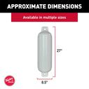 20" X 5.5" Storm Gard Boat Fender, White image number 2
