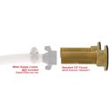 Trinidad 2H External Shower Mixer Small Arctic White Sprayer, 6' Stainless Steel Hose Chrome/Arctic White image number 5