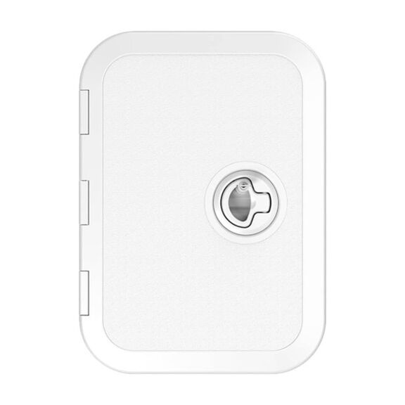 SEAFLO 14.76" x 14.53" White Locking Rectangular Deck Access Hatch image number 1