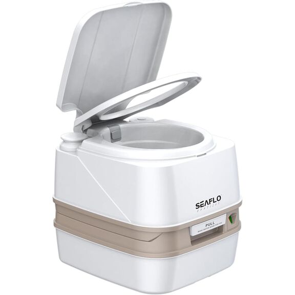 SEAFLO 12L Portable Travel Toilet with Manual Flush White image number 0