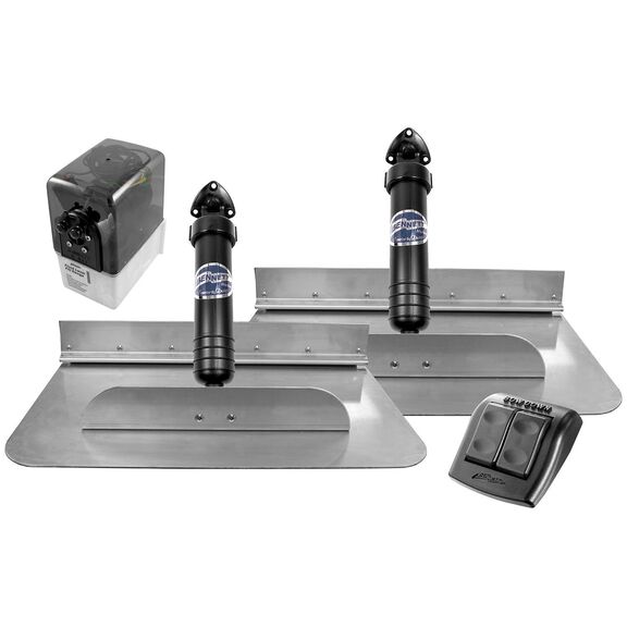Classic Hydraulic Trim Tab System, 18" x 12", Fits Boats: 22' - 27' image number 0