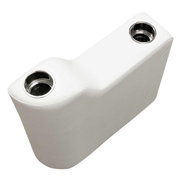 Wise DLX3010-204 DLX Series Pontoon Right Radius Arm Rest - Brite White image number 1