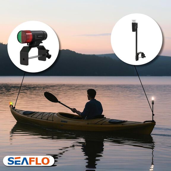 SEAFLO 01 Series Portable LED Navigation Light Kit w/ C-Clamp Mount & Telescopic Pole image number 6