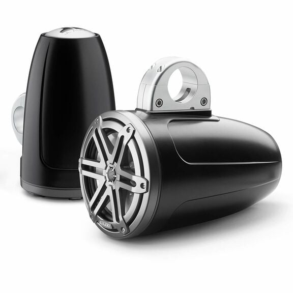 M3-770ETXv3-Sb-S-Gm 7.7" Enclosed Marine Coaxial Speaker System, Satin Black, Gunmetal Sport Grilles image number 0