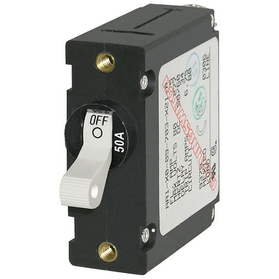 A-Series Single Pole White Toggle Circuit Breakers image number 0