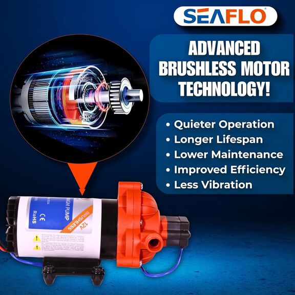 SEAFLO 33W Series 12V DC Brushless Water Pressure Pump - 3.0 GPM, 45 PSI image number 6